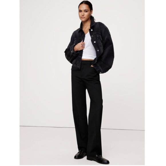 Banana Republic Siena Straight Black ITALIAN WOOL Pants Size 8 PETITE MSRP $150 - Picture 8 of 10